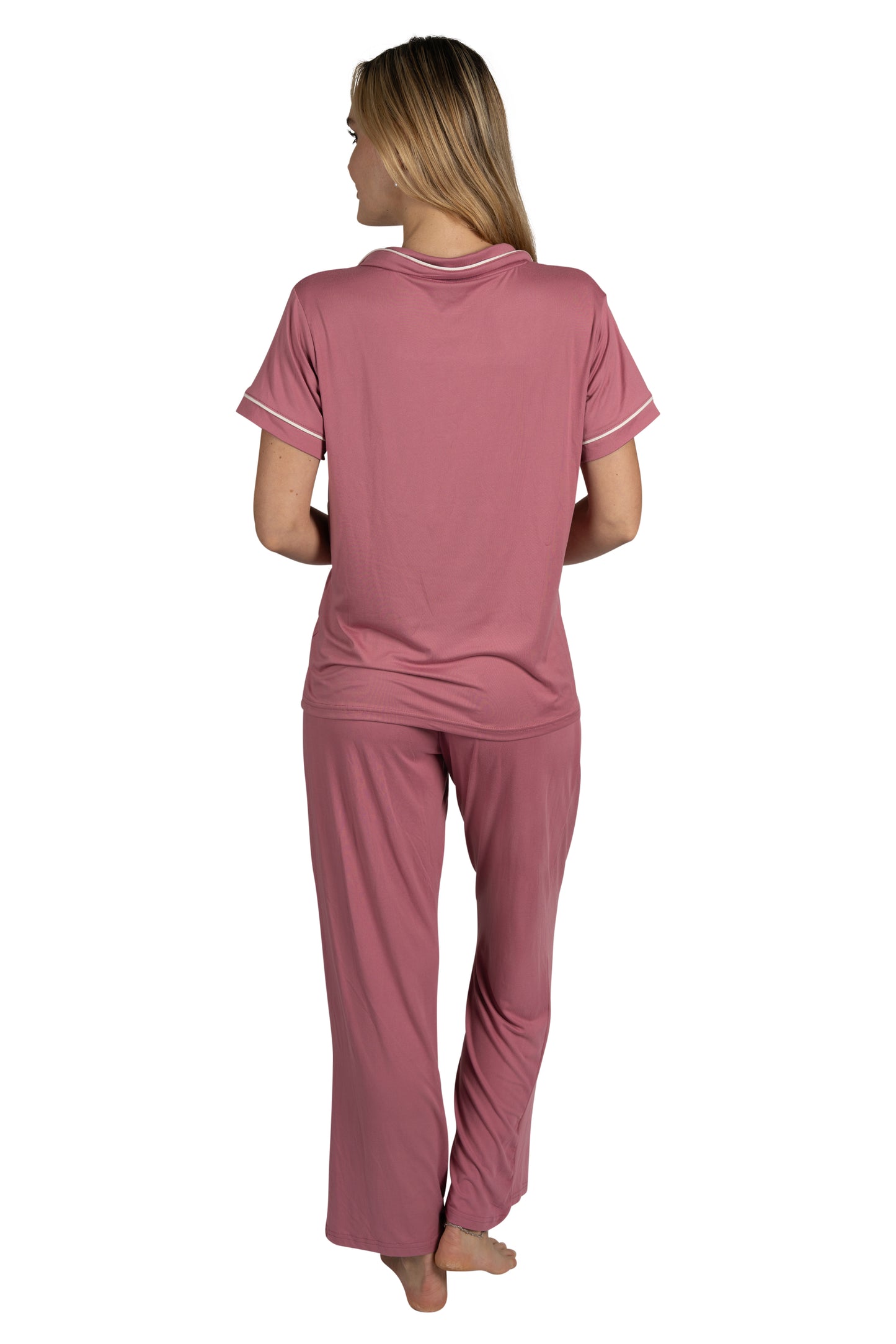 Women's "CHOOSE KINDNESS" 3-Piece Pajama Set Short Sleeve Notch Collar Top, Shorts, and Comfy Pants Pj Set Recycled Fabric
