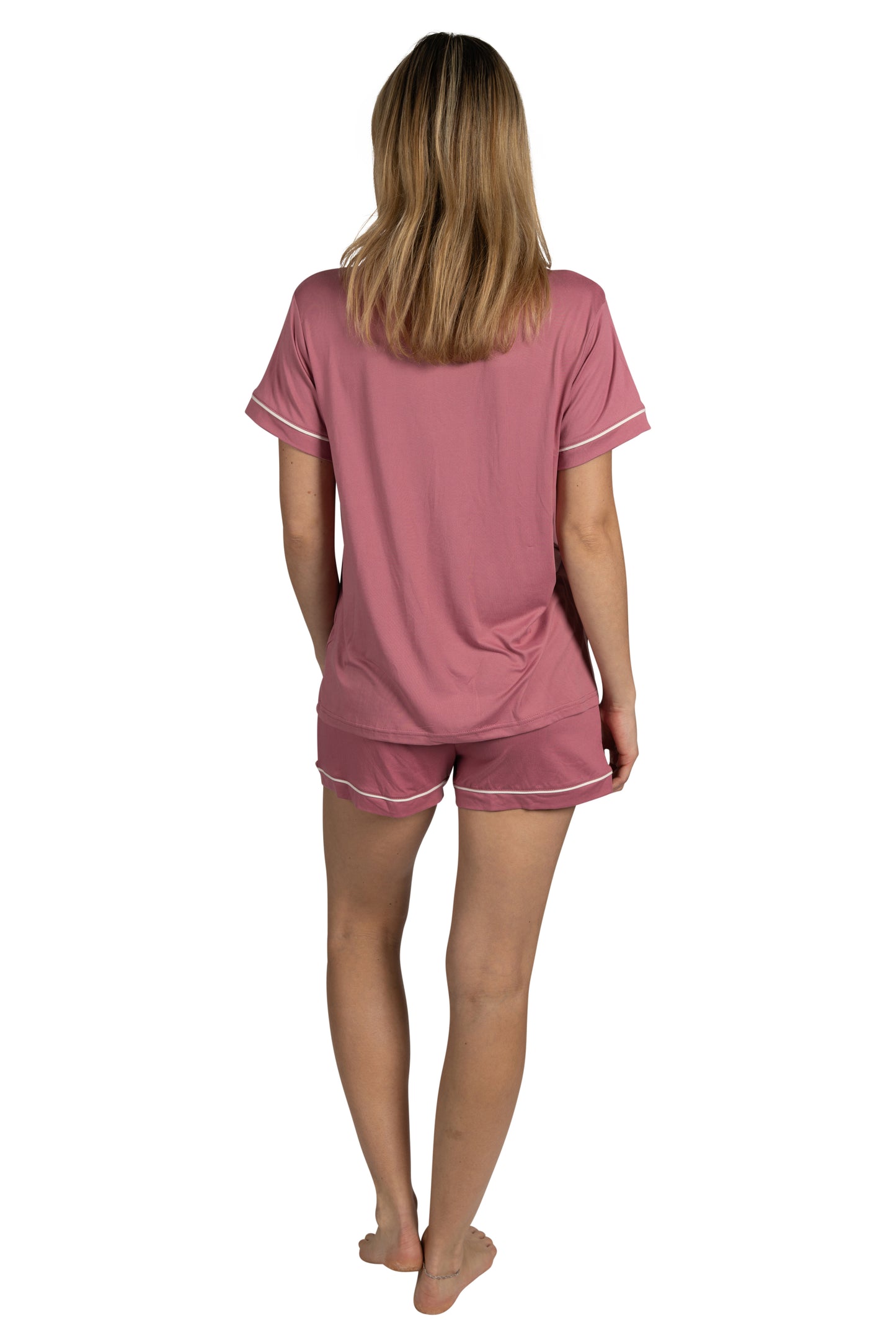 Women's "CHOOSE KINDNESS" 3-Piece Pajama Set Short Sleeve Notch Collar Top, Shorts, and Comfy Pants Pj Set Recycled Fabric