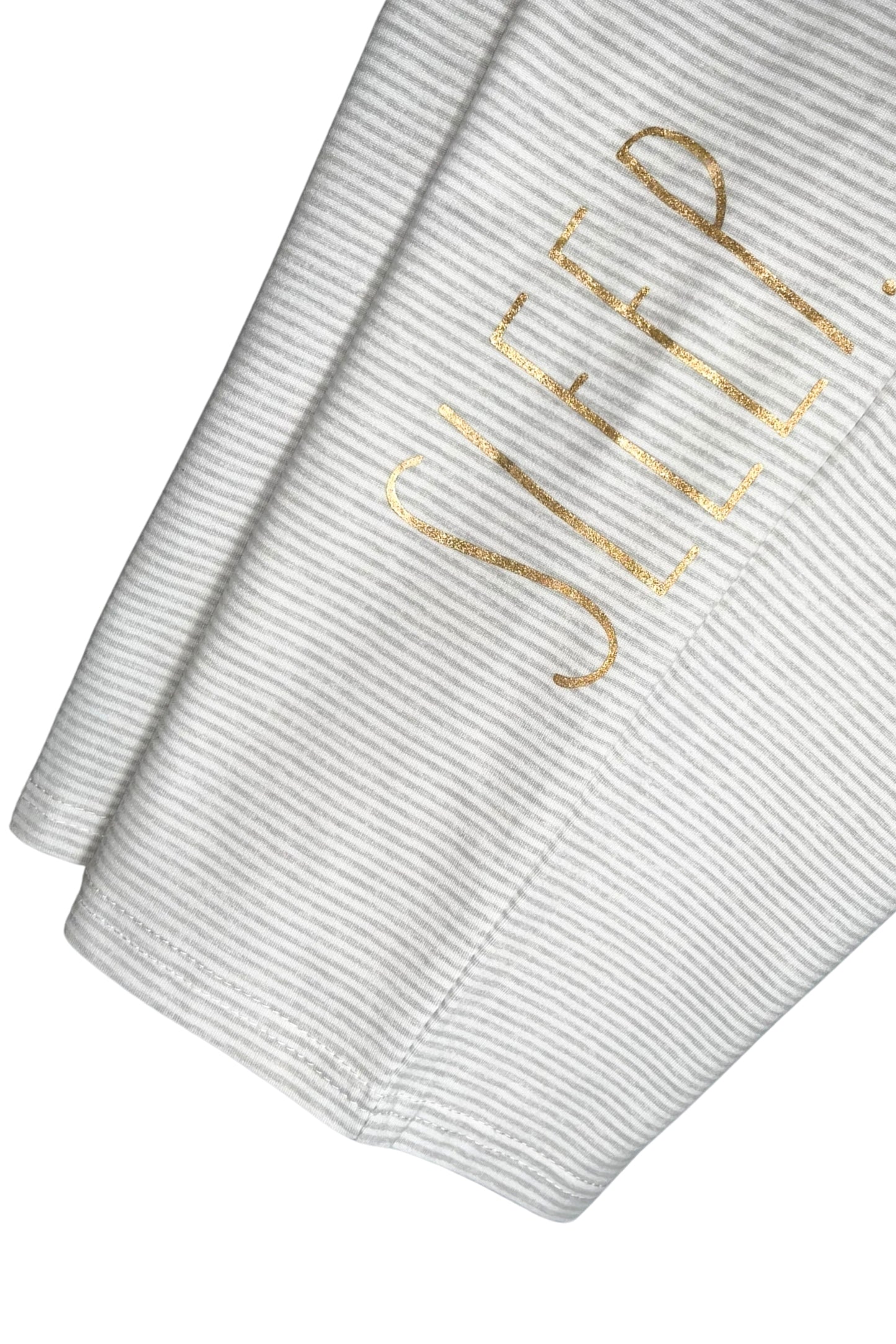 Women's "SLEEP" Tapered Leg Drawstring Pajama Pants with Pockets and Graphic Text