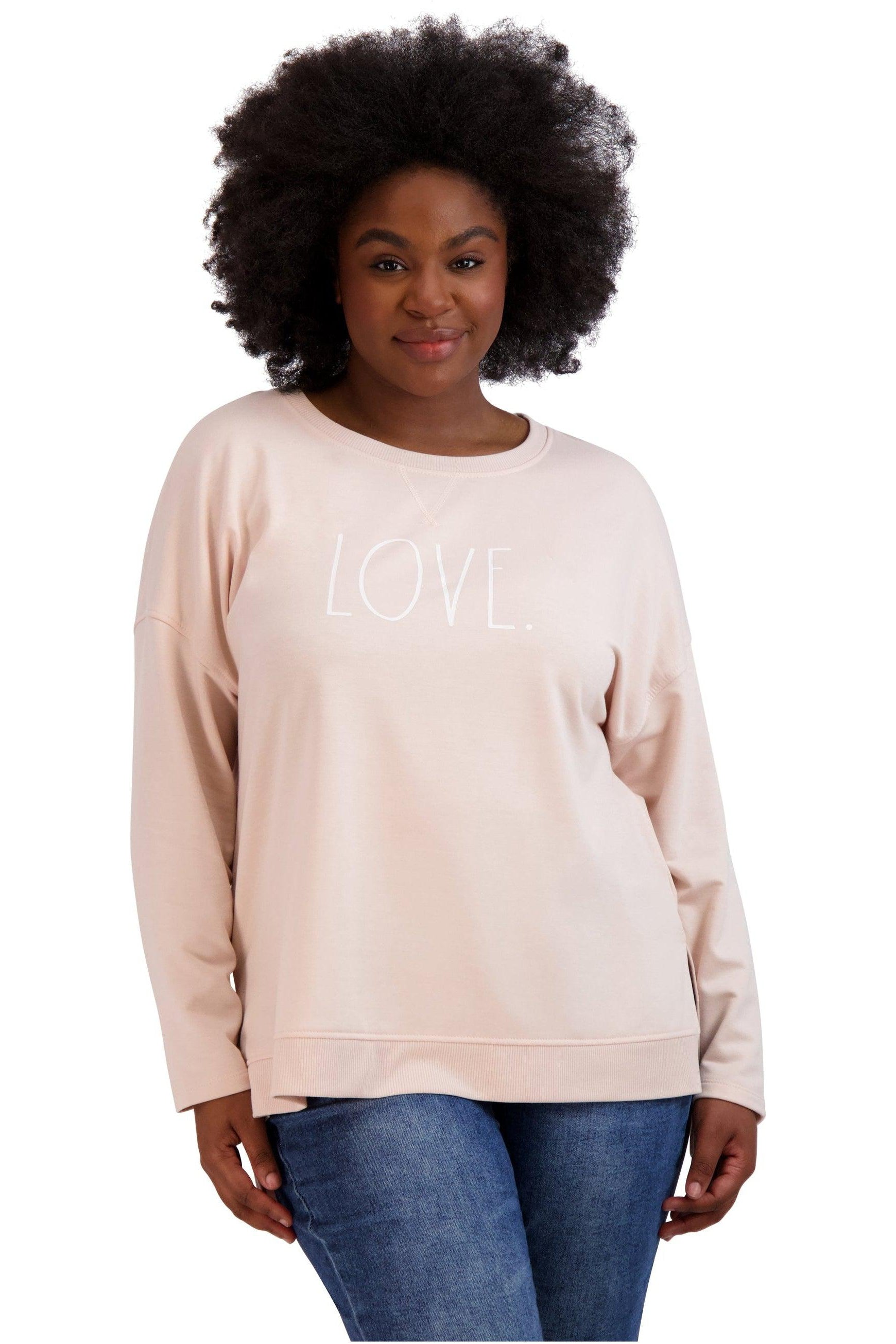 Rae Dunn Women's LOVE Plus Size High Low Pullover Sweatshirt – Rae Dunn  Wear