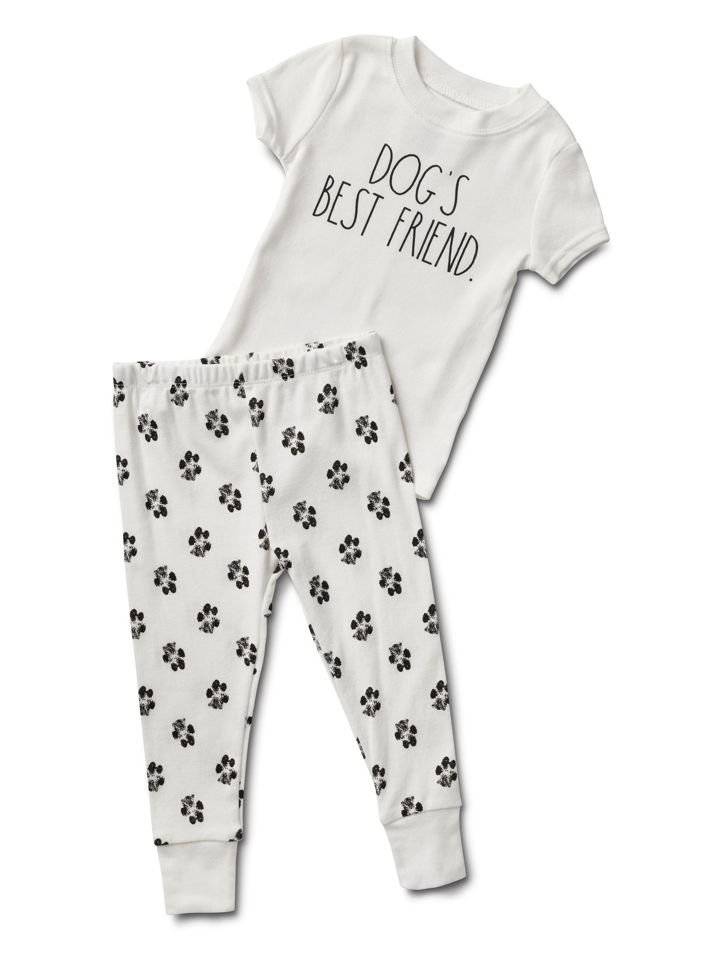 Boy's "DOGS BEST FRIEND" Short Sleeve Tee and Jogger Pajama Set - Rae Dunn Wear - B Pant Set