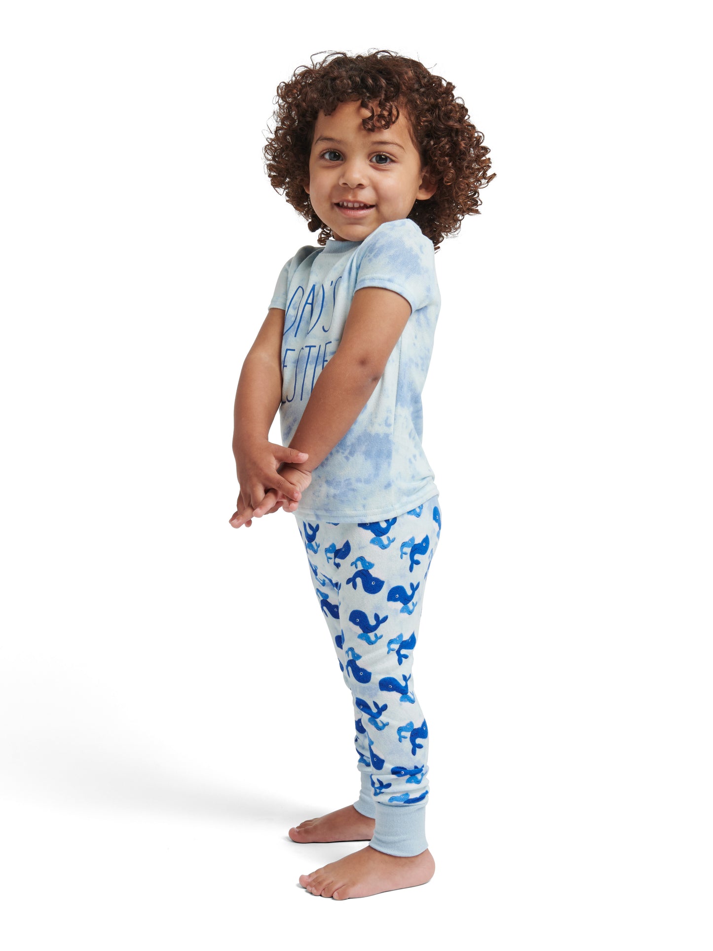 Boy's "DADS BESTIE" Short Sleeve Tee and Jogger Pajama Set - Rae Dunn Wear - B Pant Set