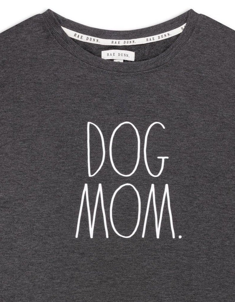 Women's Plus Size "DOG MOM" Pullover Tunic Sweatshirt with Cozy Socks - Rae Dunn Wear - W Sweatshirt