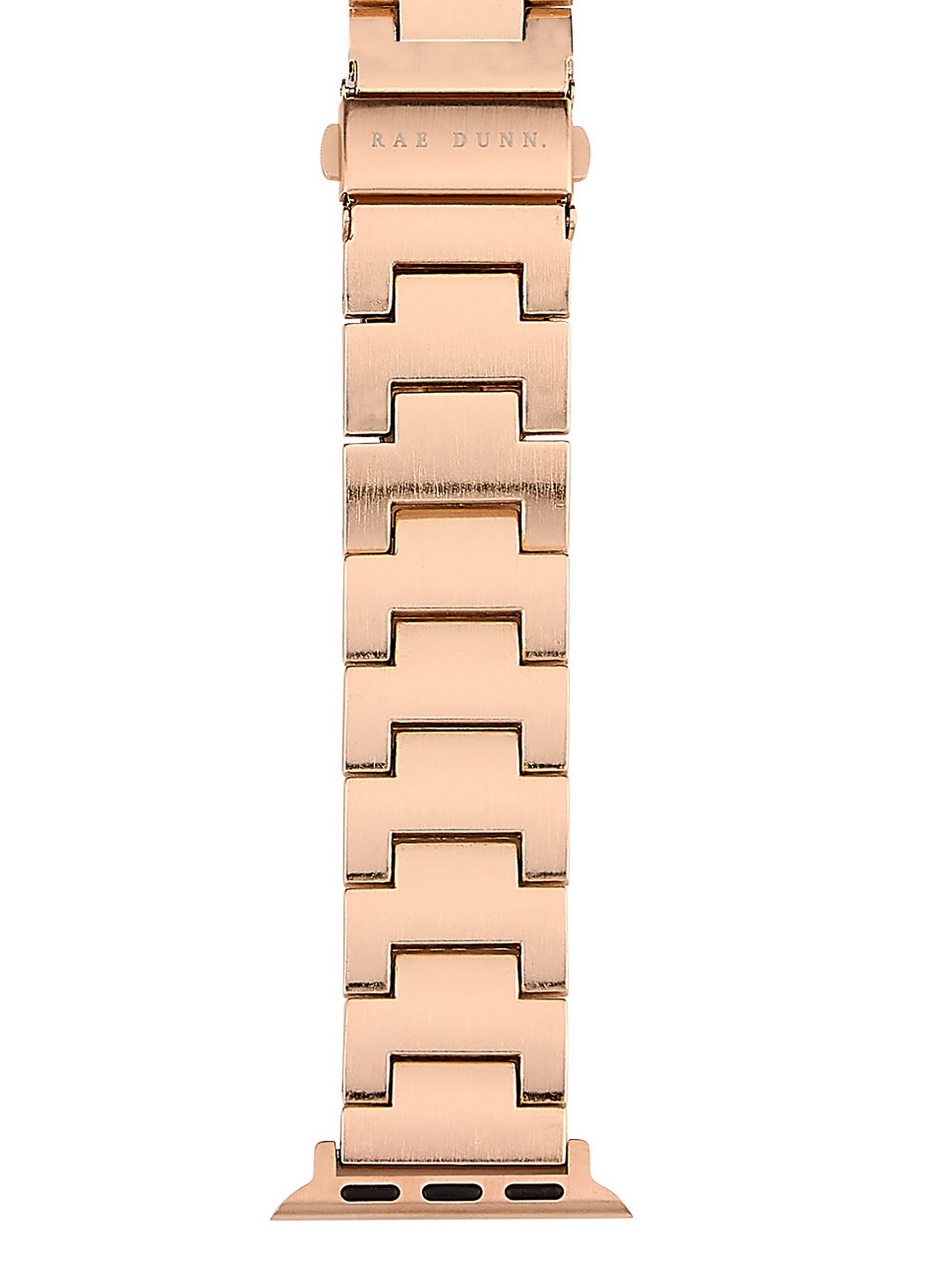 Rae Dunn Watch Bands Set of 3, compatible with Apple Watch 38mm 40mm Silicone, Link, Mesh in Rose Gold - Rae Dunn Wear - Watch