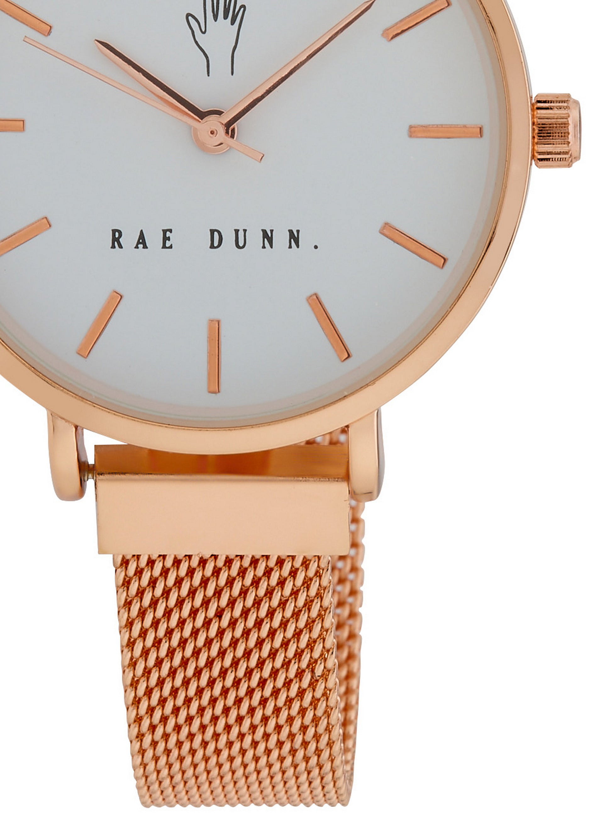 ROBIN Round Face Mesh Bracelet Watch in Rose Gold, 33mm - Rae Dunn Wear - Watch