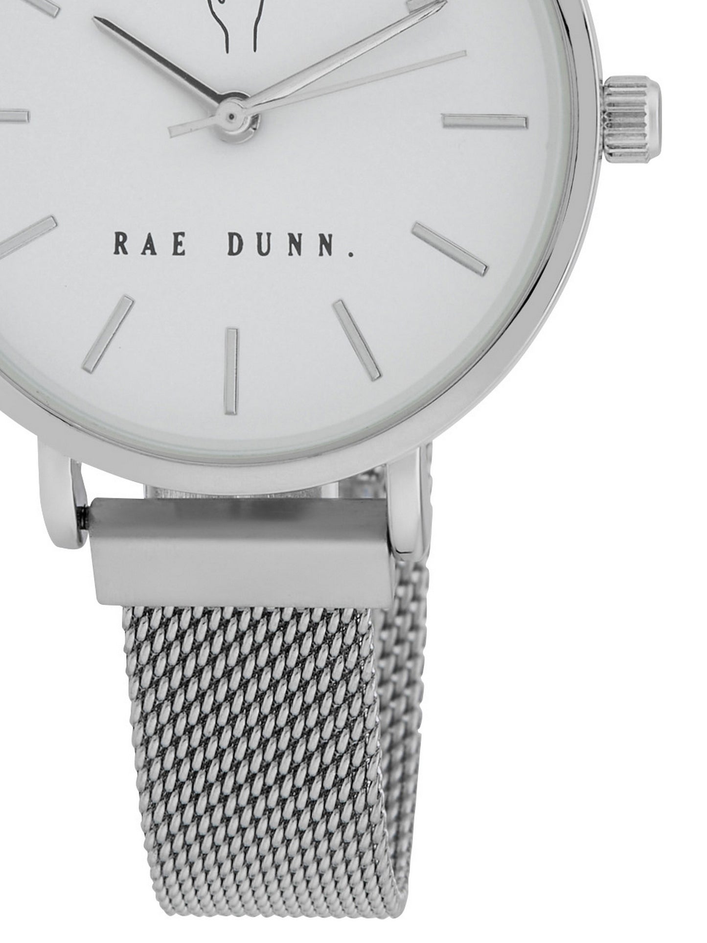 ROBIN Round Face Mesh Bracelet Watch in Silver, 33mm - Rae Dunn Wear - Watch
