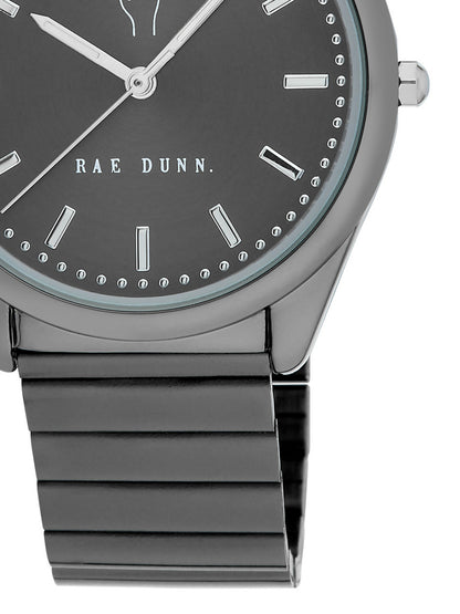 SOPHIA Round Face Gilded Bracelet Watch in Black, 36mm - Rae Dunn Wear - Watch