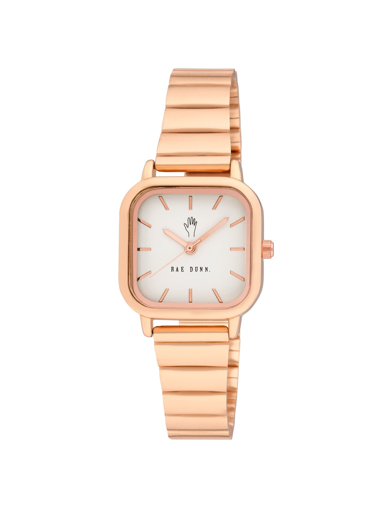LUNA Square Face Gilded Bracelet Watch in Rose Gold, 26mm - Rae Dunn Wear - Watch