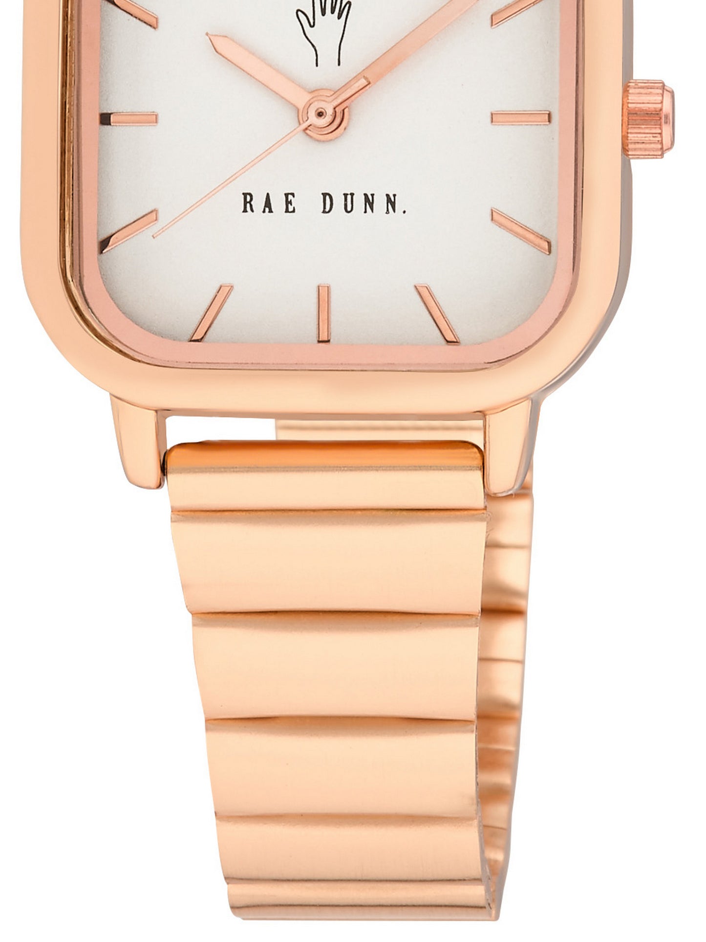 LUNA Square Face Gilded Bracelet Watch in Rose Gold, 26mm - Rae Dunn Wear - Watch