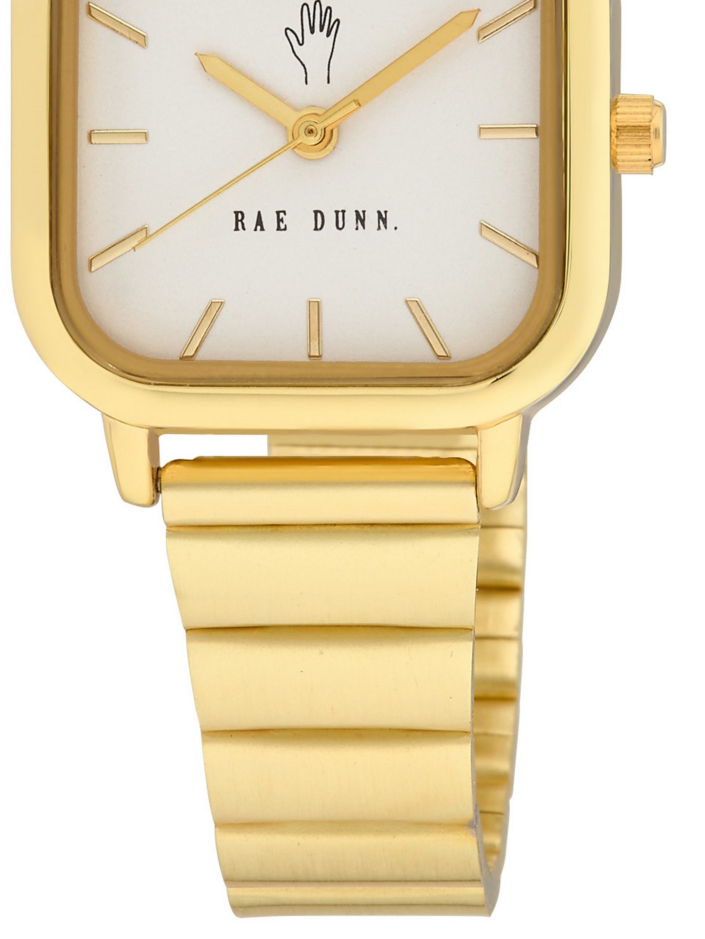 LUNA Square Face Gilded Bracelet Watch in Gold, 26mm - Rae Dunn Wear - Watch