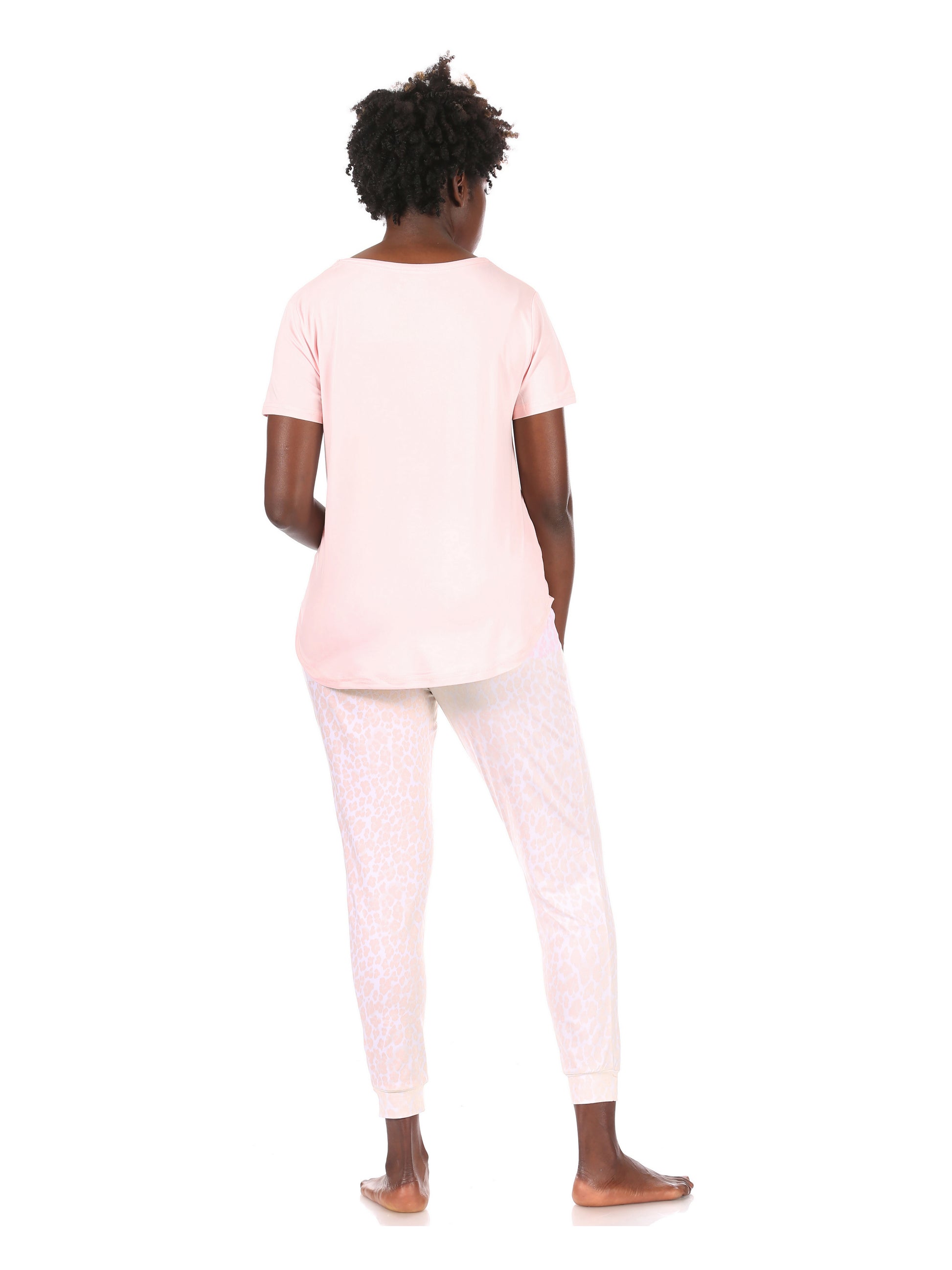 Women's "MOM LIFE" Short Sleeve Top and Drawstring Jogger Pajama Set - Rae Dunn Wear - W Pants Set