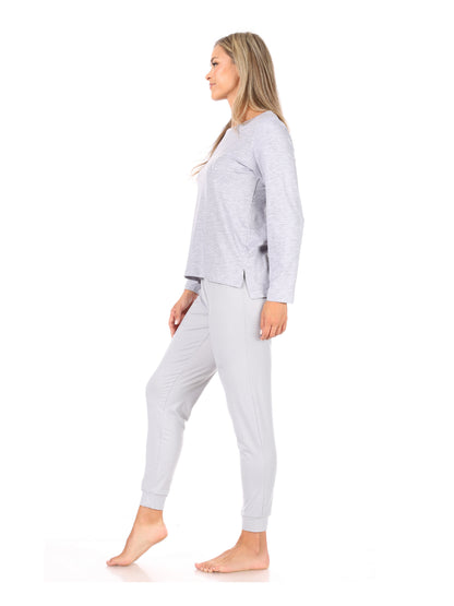 Women's "DREAMER" Long Sleeve Top and Jogger Pajama Set - Rae Dunn Wear - W Pants Set