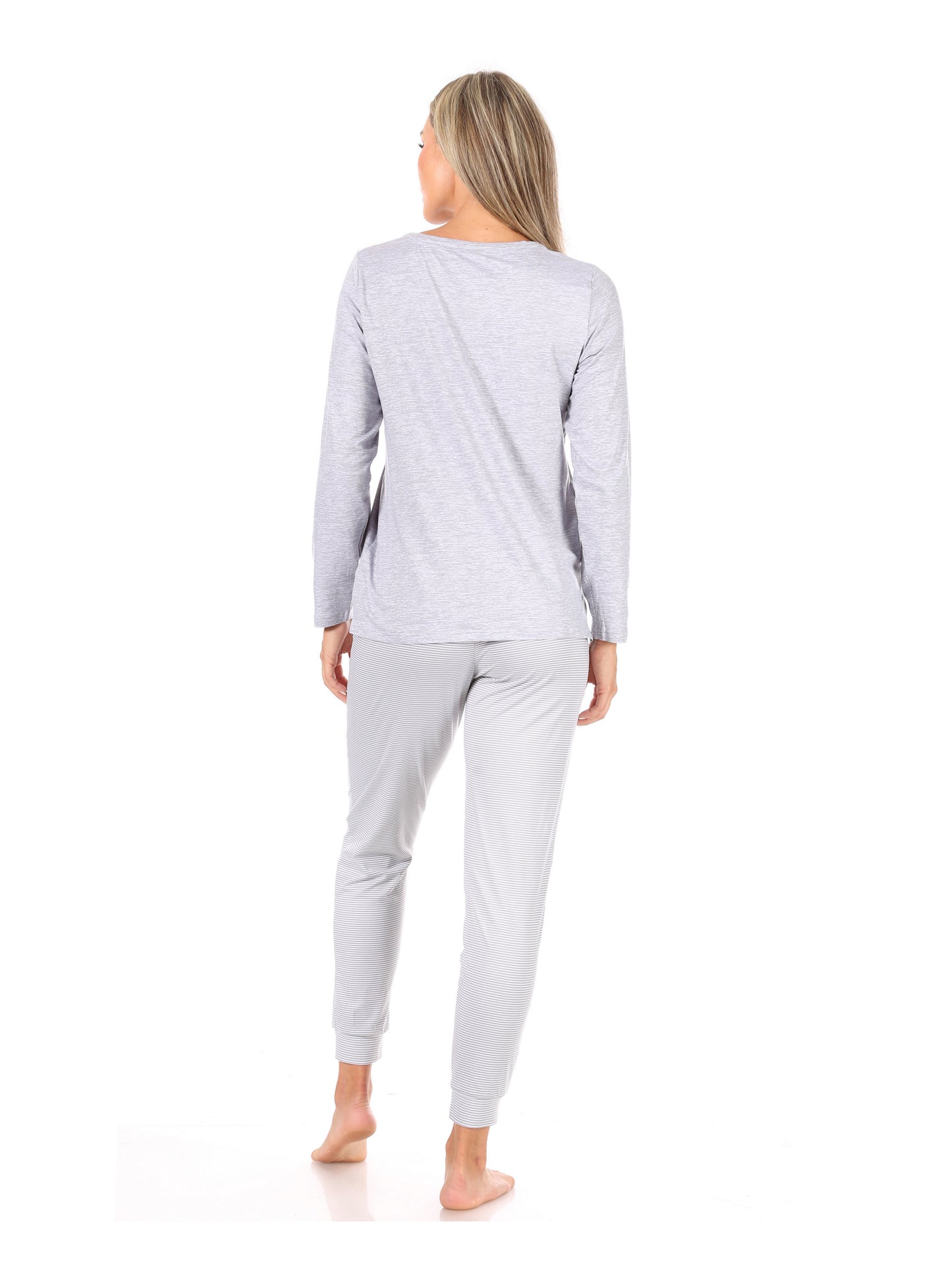 Women's "DREAMER" Long Sleeve Top and Jogger Pajama Set - Rae Dunn Wear - W Pants Set