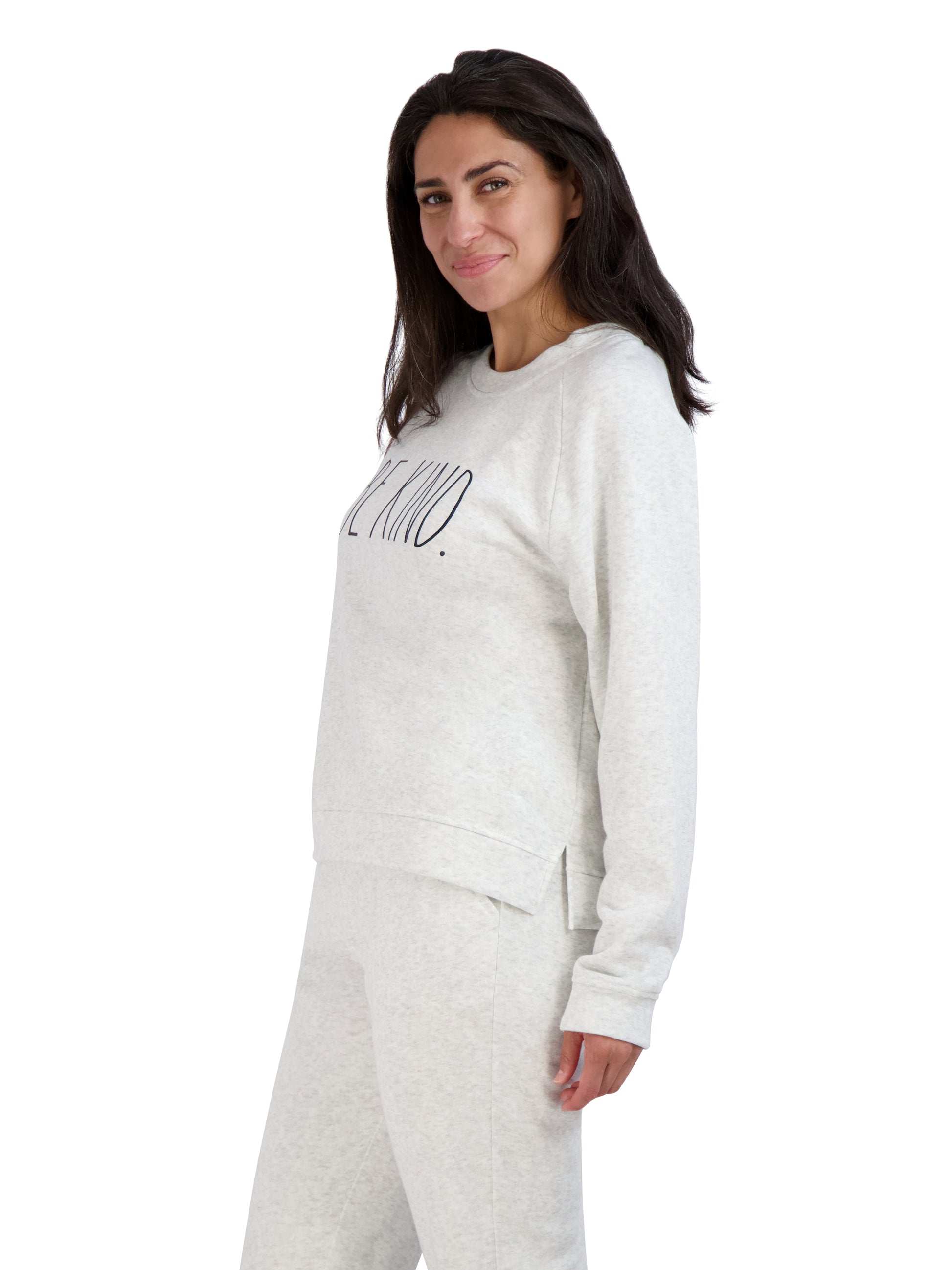 Rae Dunn Women's BE KIND Pullover Sweatshirt and Drawstring