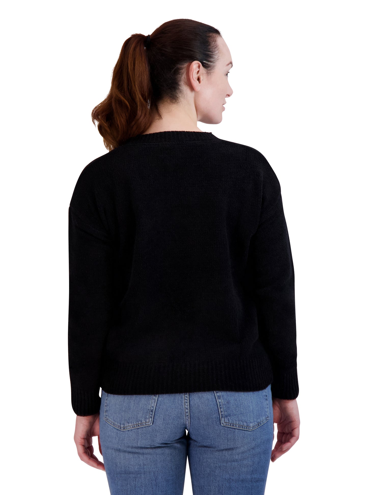 Women's Embroidered "WEEKEND" Chenille Sweater - Rae Dunn Wear - W Sweater