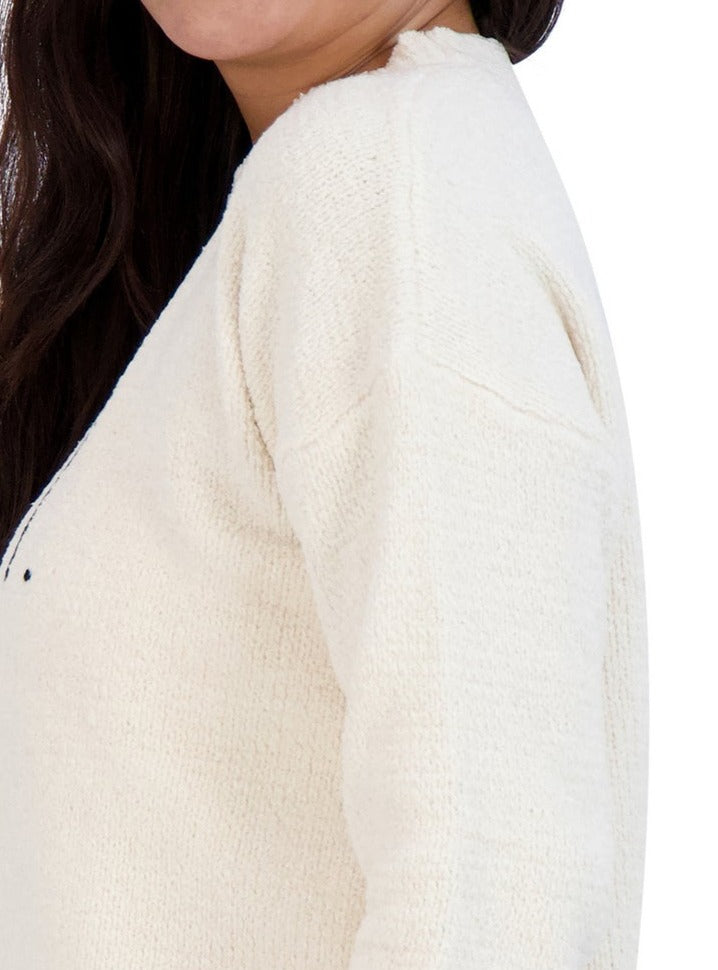 Embroidered clearance chenille cardigan