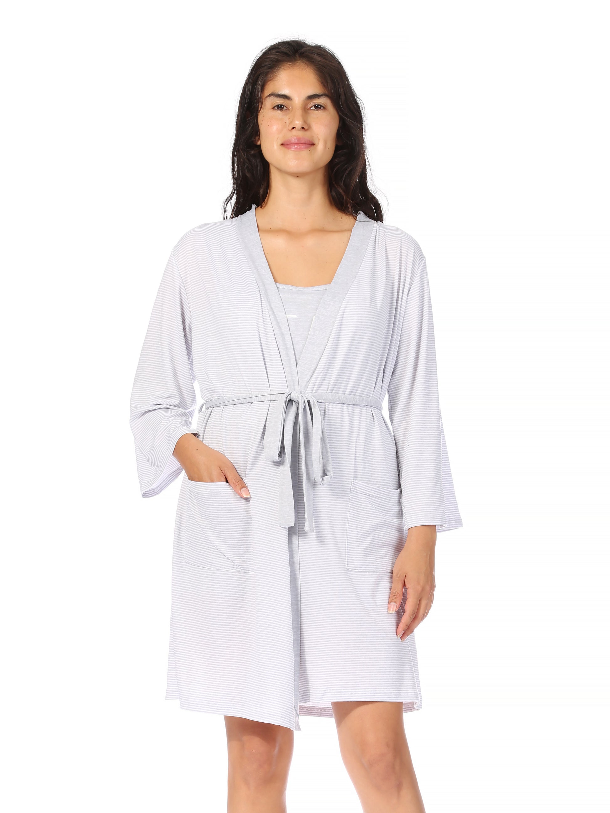 Women's DO NOT DISTURB 3-Piece Cami Shorts and Robe Travel Pajama Se –  Rae Dunn Wear