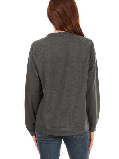 Women's "BLESSED" Studio Raglan Sweatshirt - Rae Dunn Wear - W Sweatshirt