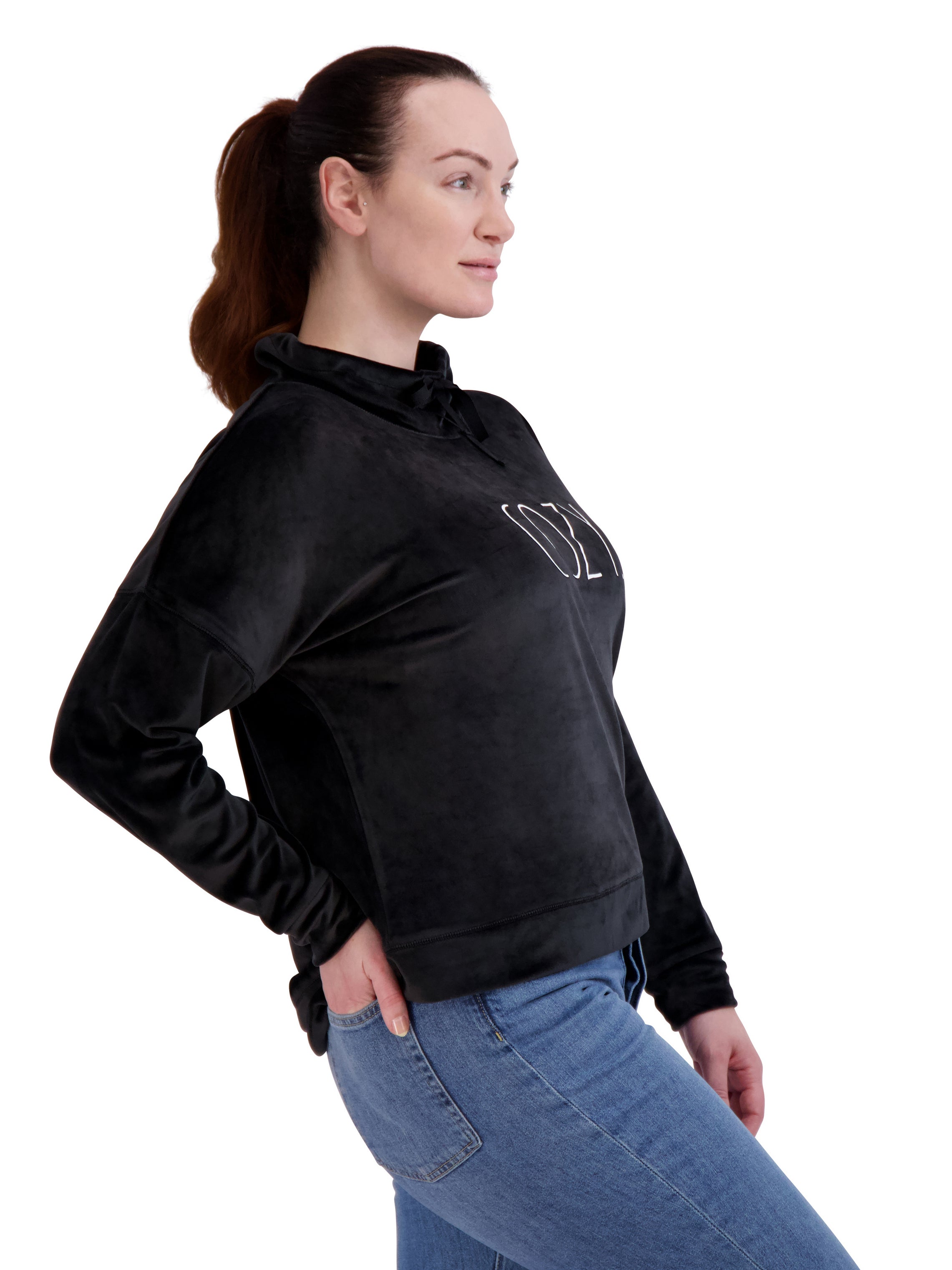 High collar sweatshirt online womens