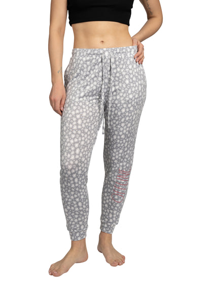 Women's "OFFLINE" Jogger Pajama Pants with Pockets and Drawstring Made of Recycled Fabric