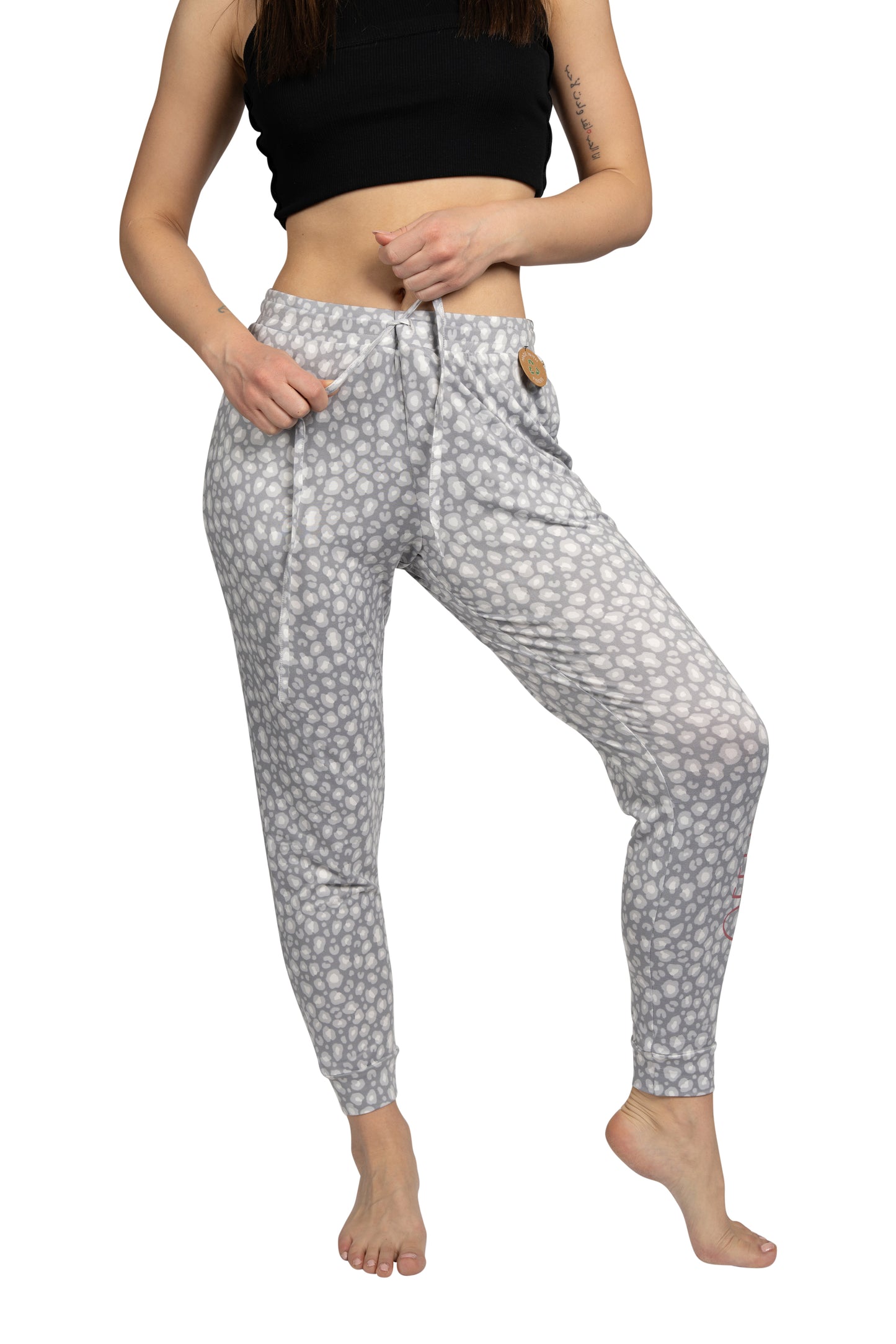 Women's "OFFLINE" Jogger Pajama Pants with Pockets and Drawstring Made of Recycled Fabric