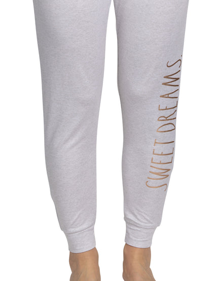 Women's "SWEET DREAMS" Jogger Pajama Pants with Pockets and Drawstring Made of Recycled Fabric