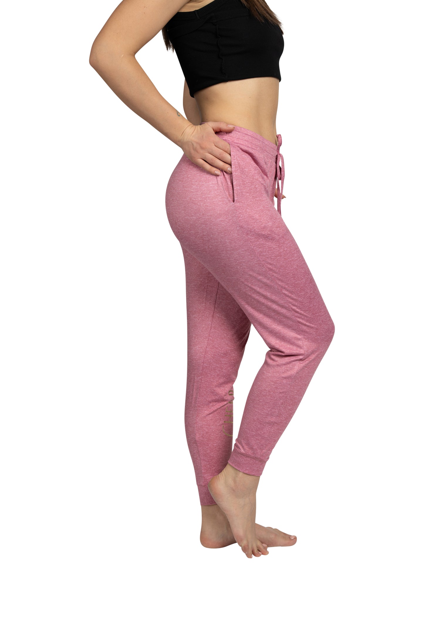 Women's "CHEERS" Jogger Pajama Pants with Pockets and Drawstring Made of Recycled Fabric