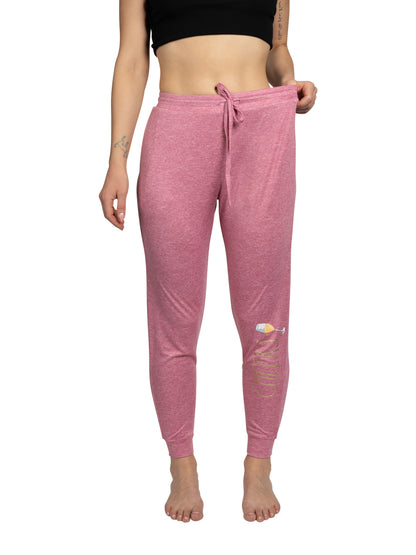 Women's "CHEERS" Jogger Pajama Pants with Pockets and Drawstring Made of Recycled Fabric