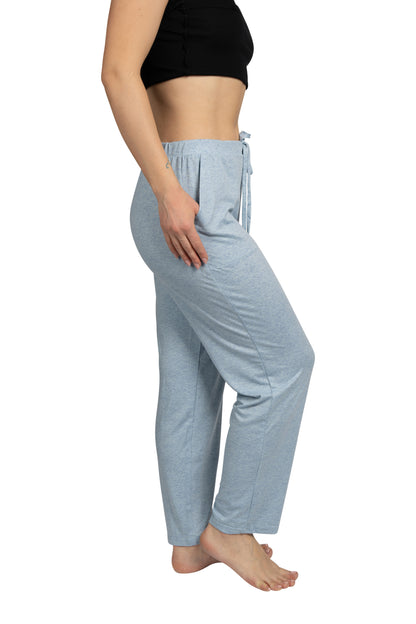 Women's "COMFY" Tapered Leg Drawstring Pajama Pants with Pockets and Graphic Text