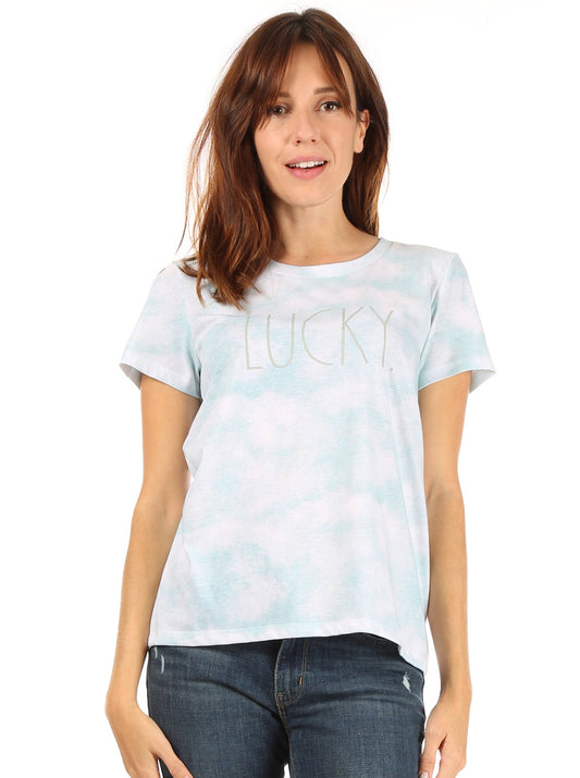 Women's "LUCKY" Short Sleeve Icon T-Shirt - Rae Dunn Wear - W T-Shirt