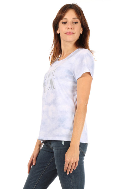 Women's "GO WITH THE FLOW" Short Sleeve Icon T-Shirt - Rae Dunn Wear - W T-Shirt