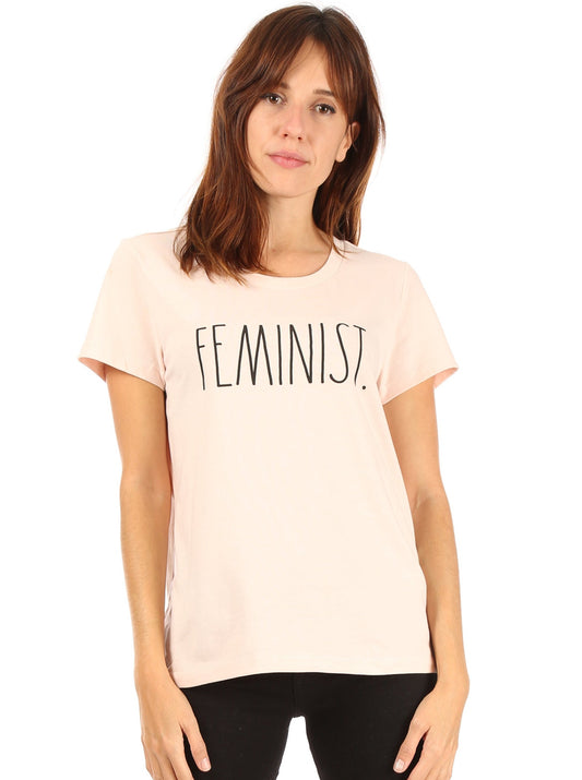 Women's "FEMINIST" Short Sleeve Icon T-Shirt - Rae Dunn Wear - W T-Shirt