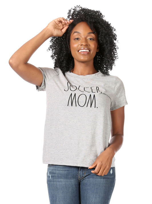Women's "SOCCER MOM" Short Sleeve Icon T-Shirt - Rae Dunn Wear - W T-Shirt