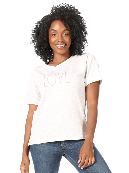 Women's "LOVE" Oversized Drop Sleeve T-Shirt - Rae Dunn Wear - W T-Shirt
