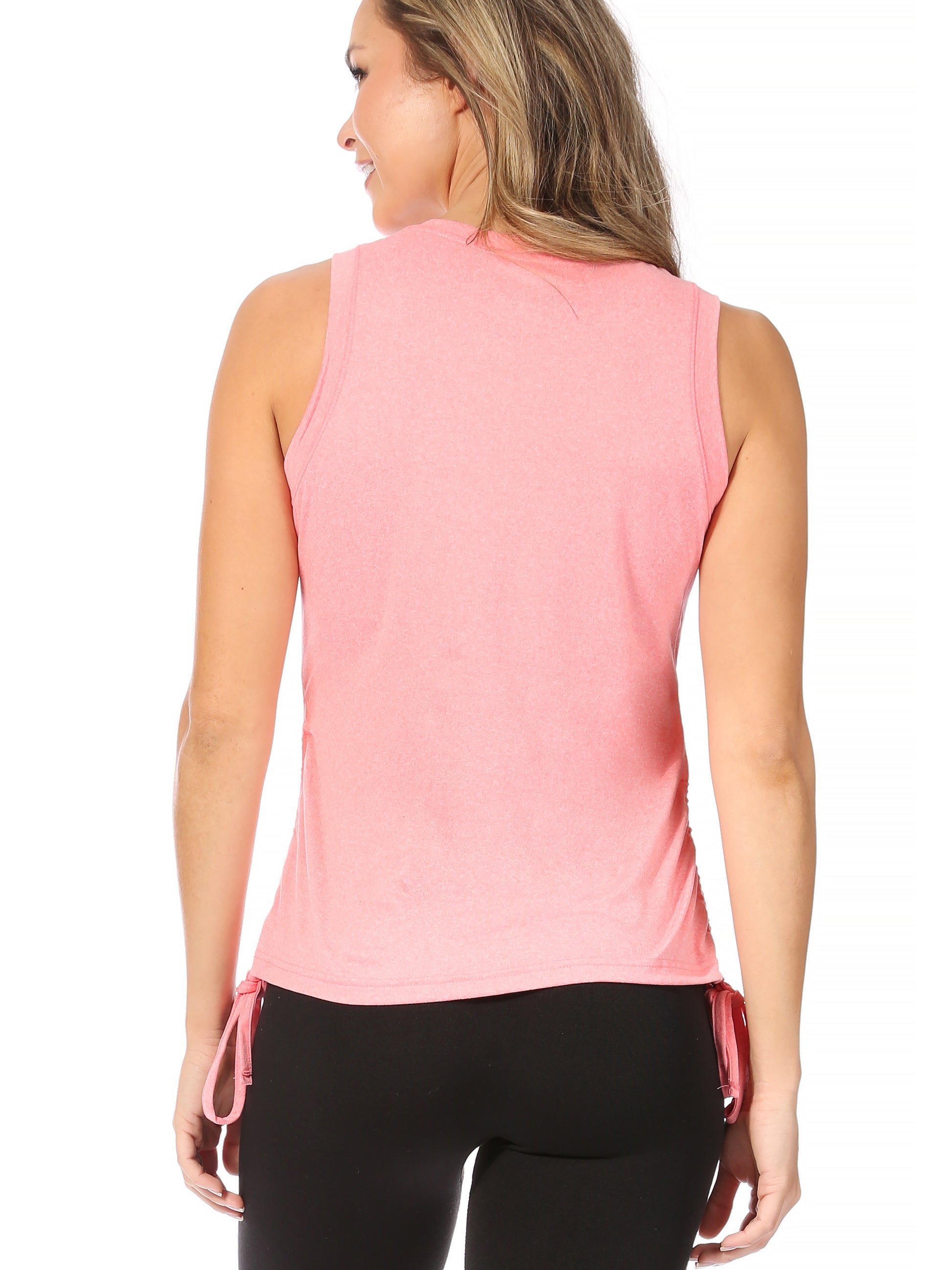 Women's "INHALE EXHALE" Drawstring Active Tank - Rae Dunn Wear - W Active Top