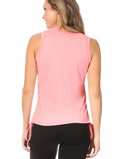 Women's "INHALE EXHALE" Drawstring Active Tank - Rae Dunn Wear - W Active Top