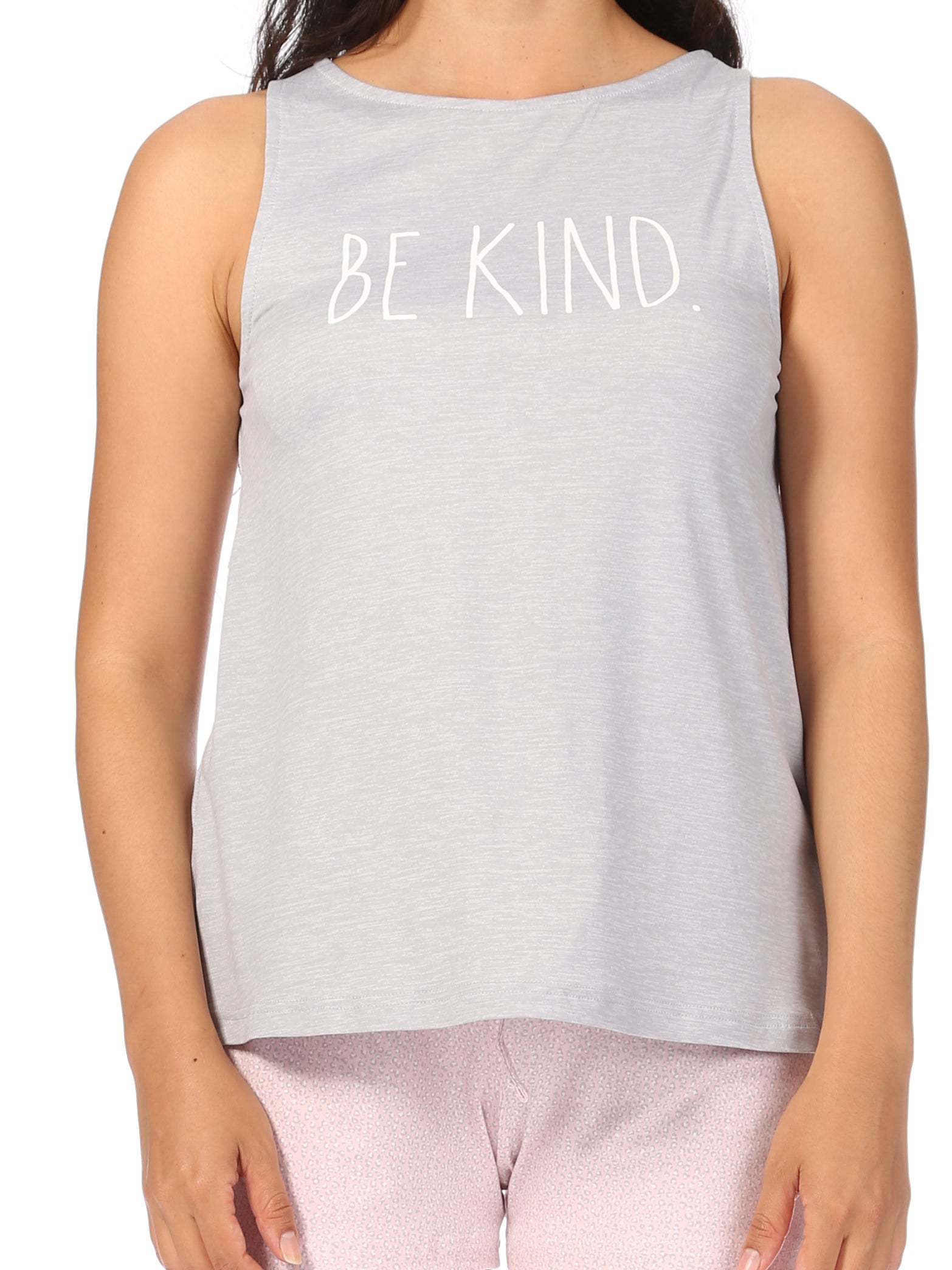 Women's BE KIND Tank Top and Shorts Pajama Set - Rae Dunn Wear - W Shorts Set