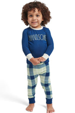 Load image into Gallery viewer, Boys&#39; &quot;HANDSOME&quot; Long Sleeve Top and Jogger Pajama Set - Rae Dunn Wear
