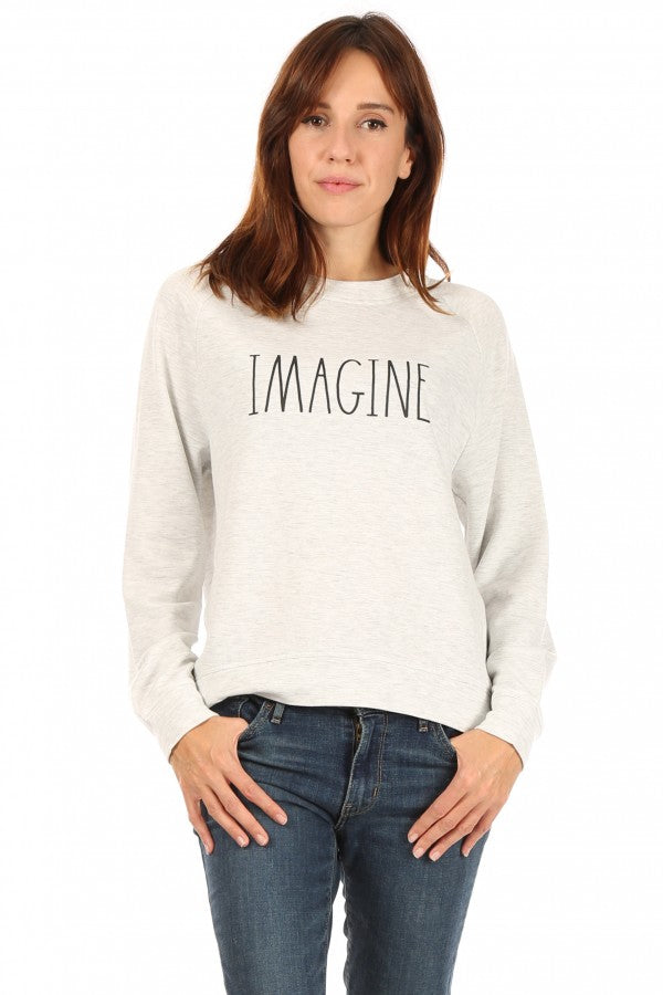 Women's "IMAGINE" Studio Raglan Sweatshirt - Shop Rae Dunn Apparel and Sleepwear