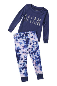 Girls' "DREAM" Long Sleeve Top and Joggers Pajama Set - Rae Dunn Wear