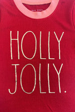 Load image into Gallery viewer, Girls&#39; &quot;HOLLY JOLLY&quot; Long Sleeve Top and Jogger Pajama Set - Rae Dunn Wear

