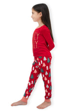 Load image into Gallery viewer, Girls&#39; &quot;HOLLY JOLLY&quot; Long Sleeve Top and Jogger Pajama Set - Rae Dunn Wear
