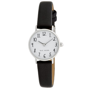 Rae Dunn Women's Small Round Face Vegan Leather Strap Watch - Rae Dunn Wear