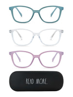 Load image into Gallery viewer, NALA 3-Pack Premium Reading Glasses with &quot;READ MORE&quot; Signature Font Hard Case - Rae Dunn Wear
