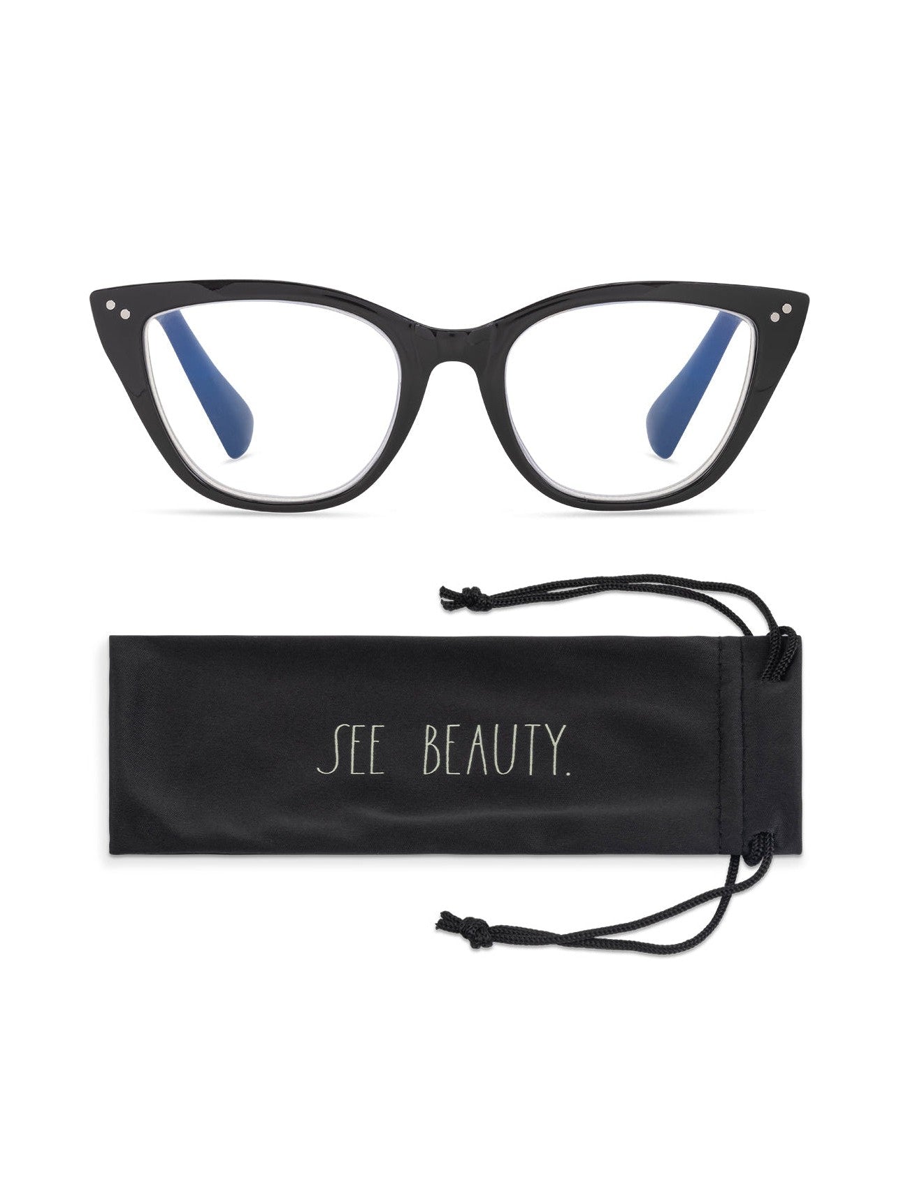 BELLA Blue Light Blocking Reading Glasses with "SEE BEAUTY" Signature - Rae Dunn Wear