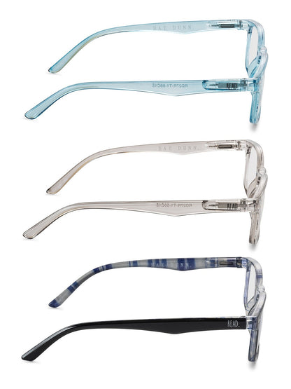LOU 3-Pack Premium Reading Glasses with "READ" Signature Font - Rae Dunn Wear