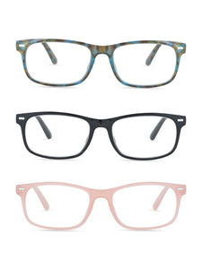LOU 3-Pack Premium Reading Glasses with "FOCUS" Signature Font - Rae Dunn Wear