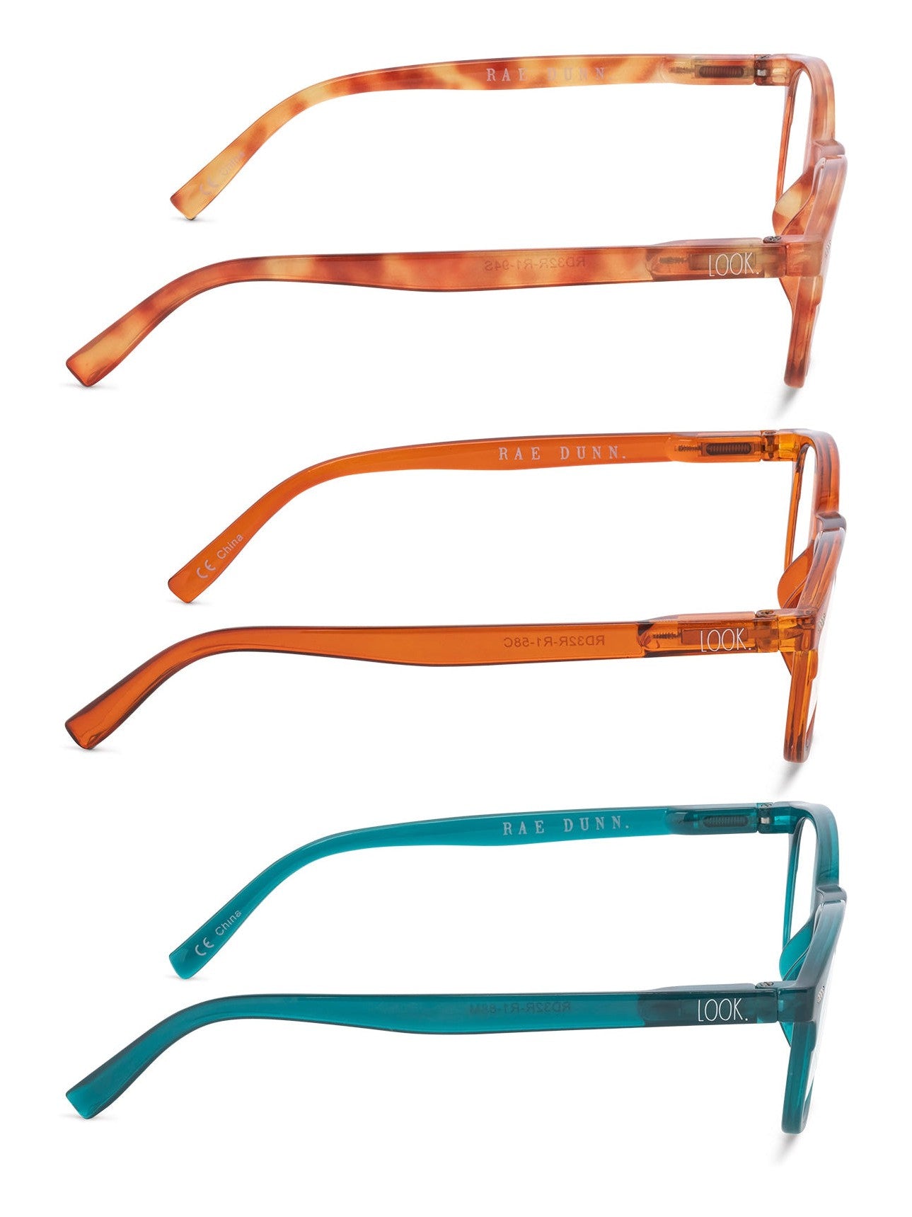 ELIZA 3-Pack Premium Reading Glasses with "LOOK CLOSELY" Signature Font Hard Case - Rae Dunn Wear