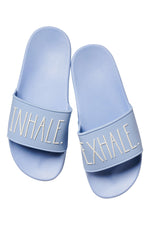 Load image into Gallery viewer, Women&#39;s &quot;INHALE EXHALE&quot; Pool Slides - Rae Dunn Wear
