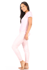 Load image into Gallery viewer, Women&#39;s &quot;#1 MOM&quot; Short Sleeve Pocket Tee and Drawstring Jogger Pajama Set - Rae Dunn Wear
